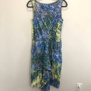 Poleci Abstract‎ Dot Print Midi Dress Size Small